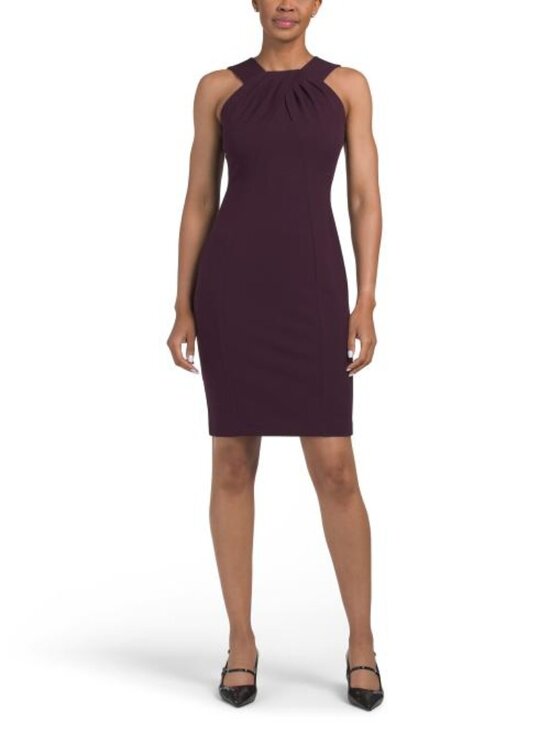 Calvin Klein Dresses & Skirts - CALVIN KLEIN Pleated Neck Sheath Dress